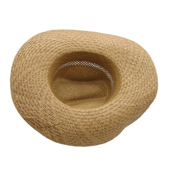 Amsco Logo Banded Straw Hat The Difference is You Fly Away Sun Beach Rockabilly - Picture 5 of 10